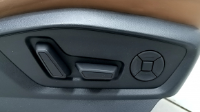 Audi Q8 19-23 passenger seat with airbag, headrest, electric, heated and ventilated, with lumbar support, brown leather, scratched