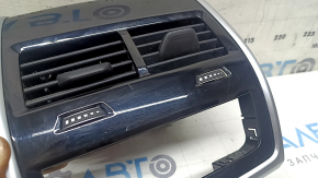 Center console air duct deflector with trim BMW X5 G05 19-26 black gloss for 4-zone control, scratches, broken fastener