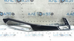 BMW X5 G05 19-23 right front panel trim panel, Fineline Stripe wood grain, backlit, scratches