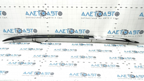 Left longitudinal roof rail for Audi Q8 19-26, chrome, in black film, scratches