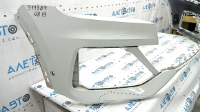 Bare front bumper for Audi Q8 19-23 with Park Assist, without plug, white, pressed, cracks, scratches, broken fasteners