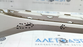 Bare front bumper for Audi Q8 19-23 with Park Assist, without plug, white, pressed, cracks, scratches, broken fasteners