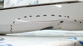Bare front bumper for Audi Q8 19-23 with Park Assist, without plug, white, pressed, cracks, scratches, broken fasteners