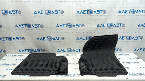 Set of 2 front floor mats for Audi Q8 19-26, black rubber