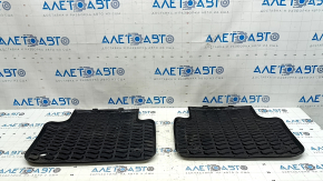 Set of 2 front floor mats for Audi Q8 19-26, black rubber