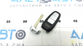 Audi Q8 19-26 key, 4 buttons, matte black with matte chrome, scratches, nicks
