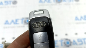 Audi Q8 19-26 key, 4 buttons, matte black with matte chrome, scratches, nicks