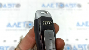 Audi Q8 19-26 key, 4 buttons, matte black with matte chrome, scratches, nicks