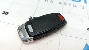 Audi Q8 19-26 key, 4 buttons, matte black with matte chrome, scratches, nicks