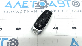 Audi Q8 19-26 key, 4 buttons, glossy black, worn, nicks, scratches