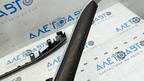 Left lower front panel trim for Audi Q8 19-26, gray-brown wood, with backlight, scratched