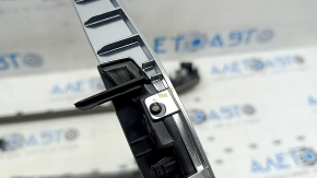 Left lower front panel trim for Audi Q8 19-26, gray-brown wood, with backlight, scratched