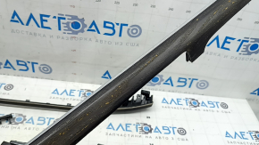 Left lower front panel trim for Audi Q8 19-26, gray-brown wood, with backlight, scratched