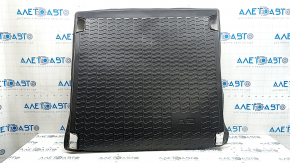 Black trunk mat (rubber) for Audi Q8 19-26, cutouts for hooks, scratches