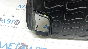 Black trunk mat (rubber) for Audi Q8 19-26, cutouts for hooks, scratches