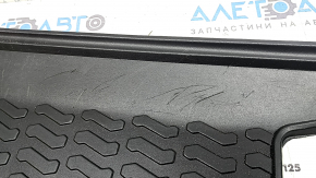 Black trunk mat (rubber) for Audi Q8 19-26, cutouts for hooks, scratches