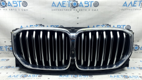 BMW X5 G05 19-23 radiator grille assembly with radiator deflector louvers 3.0T with motor, without chamber, X-LINE, chrome, sand