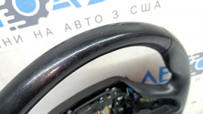 BMW X5 G05 19-26 black leather steering wheel with heating, under the petals, Sport, scratches, worn