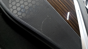 Door trim panel rear right BMW X5 G05 19-22 black leather without curtain, Fineline Stripe wood insert, black leather armrest, with handle and overlays, dent, scratches