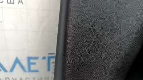 Front right door trim card BMW X5 G05 19-23 black leather, Fineline Stripe wood insert, black leather armrest, with handle and overlays, with button, dent