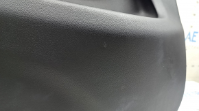 Door trim, front left, BMW X5 G05 19-23, black leather, Fineline Stripe wood insert, black leather armrest, with handle and overlays, scratches, dents, burns