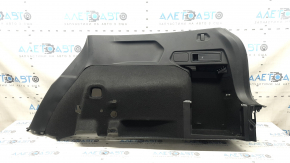 Right arch trim for a VW Tiguan 18-24, black, for 2 rows, missing organizer cover, scratches, broken fasteners