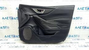 Subaru Forester 19-24 SK front right door panel, black with black insert, black leather armrest, with handle, scratches