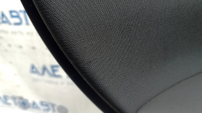 Subaru Forester 19-24 SK rear left door panel, black with gray insert, leather + cloth, gray leather armrest, black matte molding, scuffs, scratches