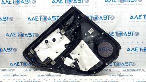 Subaru Forester 19-24 SK rear right door panel, black with black insert, black leather armrest, matte black insert, with handle, scratches