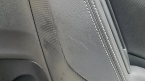 Subaru Forester 19-24 SK rear right door panel, black with black insert, black leather armrest, matte black insert, with handle, scratches