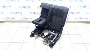 Rear seat, 2nd row, left, VW Tiguan 22-24, black cloth, white stitching