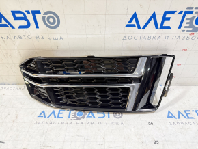 Front bumper grille right Audi A4 B9 17-19 s-line, without radar, chrome