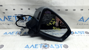 Right side mirror assembly for VW Tiguan 22-24, 6+2 pins, turn signal, BSM, heated, silver