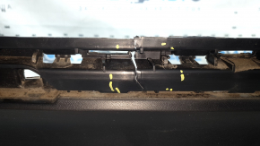 The rear bumper is bare, the lower part of the VW Tiguan 22-24, the structure is without parking sensors, it is torn, dented, the fasteners are broken, there are scratches.