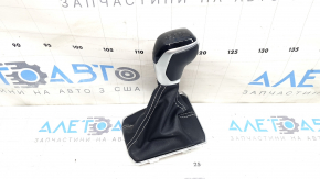 VW Tiguan 18-24 Type 2 Gear Knob, Black Leather, Without Shifter Cover, Scratches, Bumps