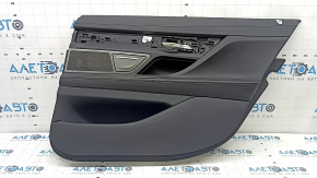 Rear right door panel for BMW 7 G12 16-22 without curtain, black leather, with backlight, handle and ashtray, Harman Kardon