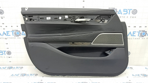 Front left door trim panel for BMW 7 Series G11 G12 16-22, black leather, with lighting and handle, Harman Kardon, butt, needs cleaning