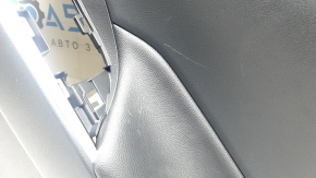 Toyota Rav4 19-24 black rear right door panel, black leather armrest, gray molding, with black plastic insert, with handle, scratch