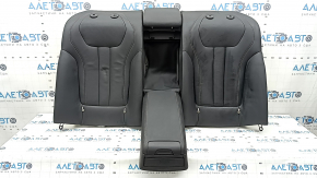 Backrest of the rear row of seats with armrest BMW 7 G11 G12 16-22 black leather with heating, dented