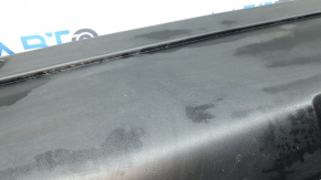 The bare lower part of the rear bumper of a Toyota Rav4 19-24 without parking sensors. The structure, scratches, sand, and whitened plastic are visible.