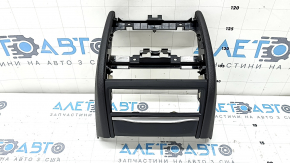 Rear center console trim for BMW 7 G11 G12 16-19 black, with cigarette lighters and cover, scratches