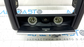 Rear center console trim for BMW 7 G11 G12 16-19 black, with cigarette lighters and cover, scratches