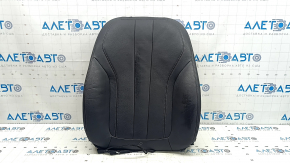 BMW 7 G11 G12 16-19 passenger seat backrest upholstery, black leather, heated