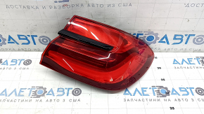 BMW 7 G11 G12 16-19 right outer fender light with molding, gloss black