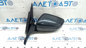 Left side mirror BMW 7 G11 G12 16-22 9-pin, black, bottom black gloss, turn signal, auto-dimming, camera, BSM