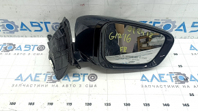 Right side mirror BMW 7 G11 G12 16-22, 9 pins, black, bottom black gloss, turn signal, camera, BSM, scratches, chips