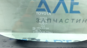 Rear left Toyota Rav4 19-24 window, tinted, with chrome molding, torn seal
