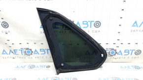 Rear right window, blind glass, Toyota Rav4 19-24, tinted, with chrome molding, seal tear