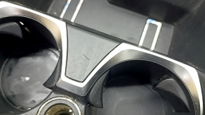BMW 7 Series G11 G12 16-22 center console cup holders, black, with cigarette lighter, chrome bulging, scratch