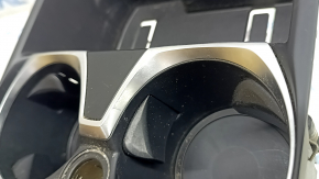 BMW 7 Series G11 G12 16-22 center console cup holders, black, with cigarette lighter, chrome bulging, scratch